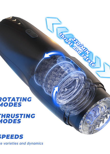 CyberSkin The Galaxy Voy - USB Rechargeable Thrusting & Rotating Auto Masturbator with Heater