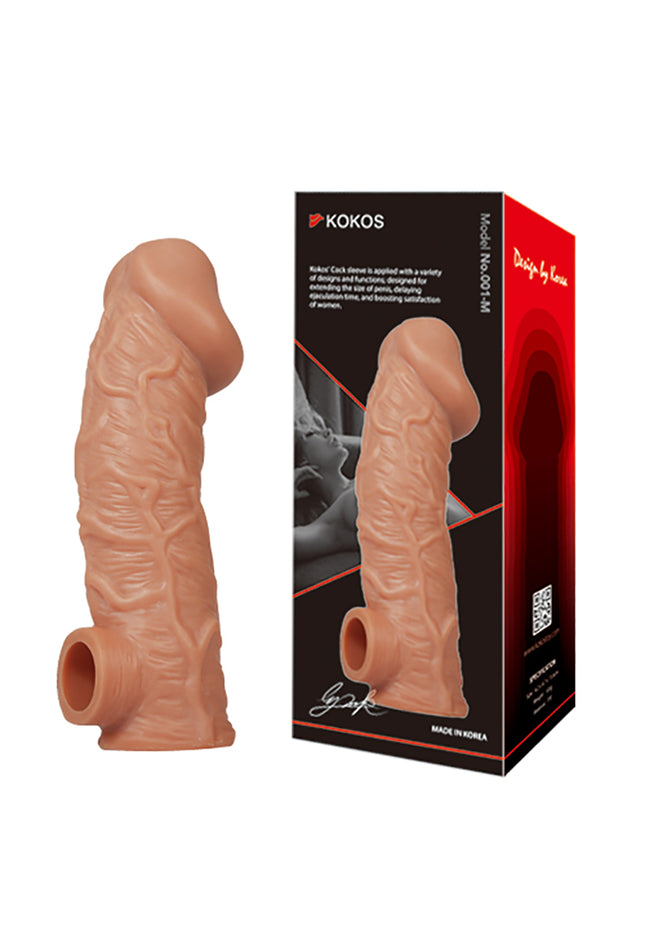 Kokos Cock Sleeve 001 - Flesh Penis Extension Sleeve - Large Size
