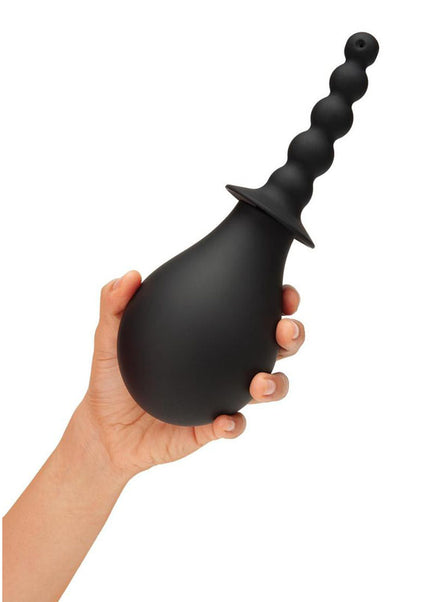 CleanScene 4 Piece Soft Squeeze Beaded Anal Douche Set with Flared Base - 250 ml Capacity with Free Travel Douche Included