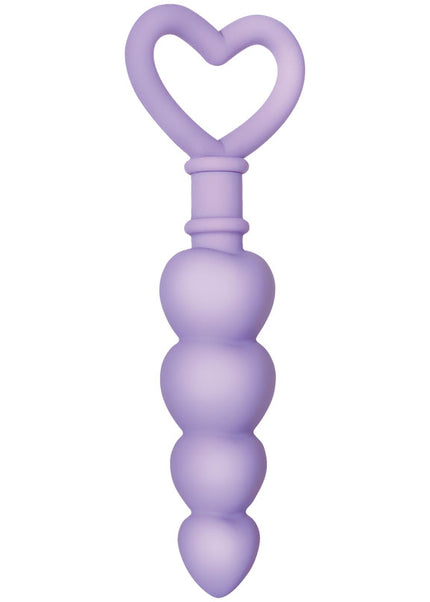 Evolved Sweet Treat - Purple 11.5 cm Beaded Butt Plug with Handle