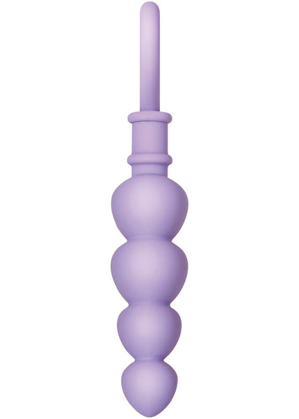 Evolved Sweet Treat - Purple 11.5 cm Beaded Butt Plug with Handle