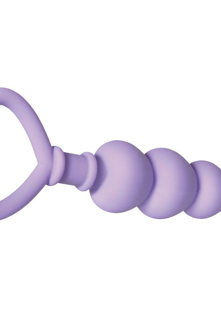 Evolved Sweet Treat - Purple 11.5 cm Beaded Butt Plug with Handle