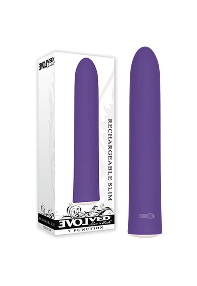 Evolved Rechargeable Slim - Purple 15.2 cm (6'') USB Rechargeable Vibrator