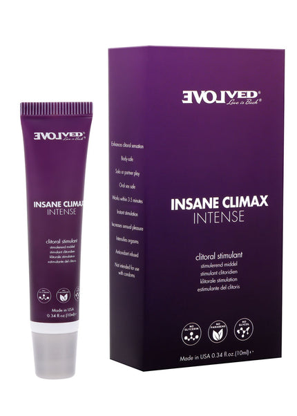 Evolved INSANE CLIMAX - INTENSE - Clitoral Stimulation Gel - 10 ml Tube