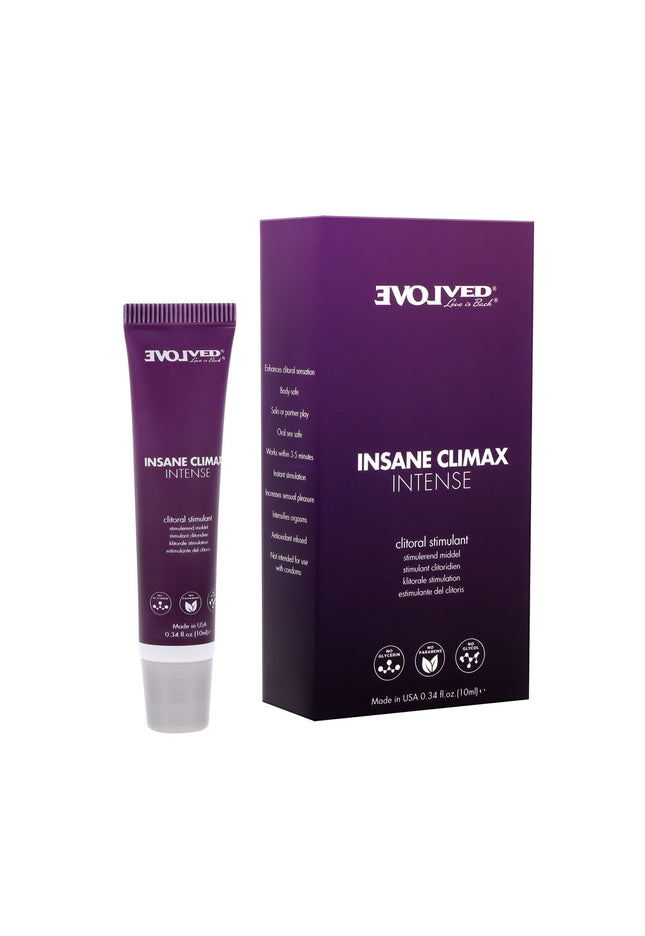 Evolved INSANE CLIMAX - INTENSE - Clitoral Stimulation Gel - 10 ml Tube
