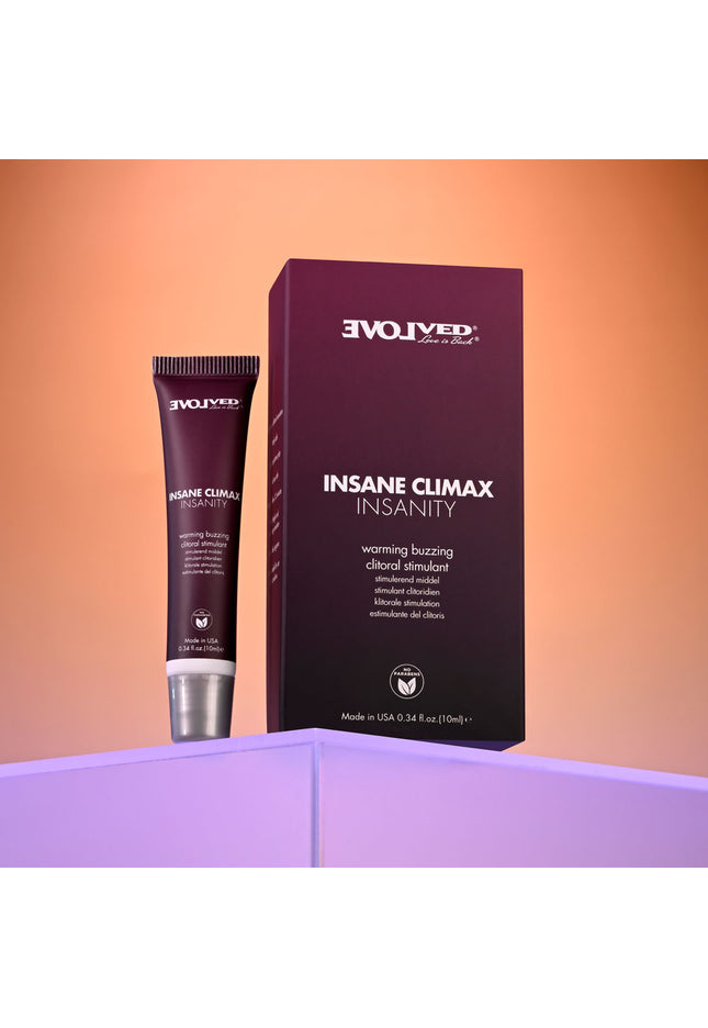 Evolved INSANE CLIMAX - INSANITY - Warming Buzzing Clitoral Stimulation Gel - 10 ml