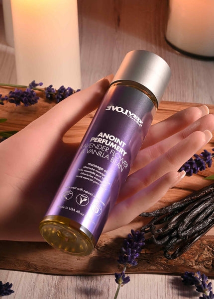 Evolved ANOINT PERFUMERY - Lavender Flower & Vanilla Bean - Lavender Flower & Vanilla Bean Massage Oil - 120 ml Bottle