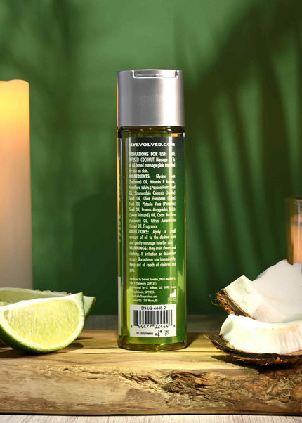 Evolved ANOINT PERFUMERY - Lime Infused Coconut - Lime Infused Coconut Massage Oil - 120 ml Bottle