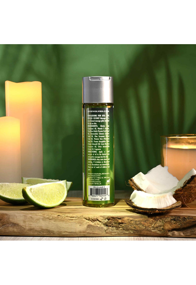 Evolved ANOINT PERFUMERY - Lime Infused Coconut - Lime Infused Coconut Massage Oil - 120 ml Bottle