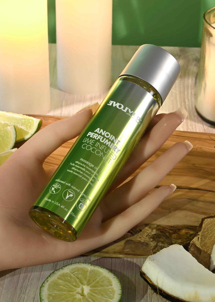 Evolved ANOINT PERFUMERY - Lime Infused Coconut - Lime Infused Coconut Massage Oil - 120 ml Bottle