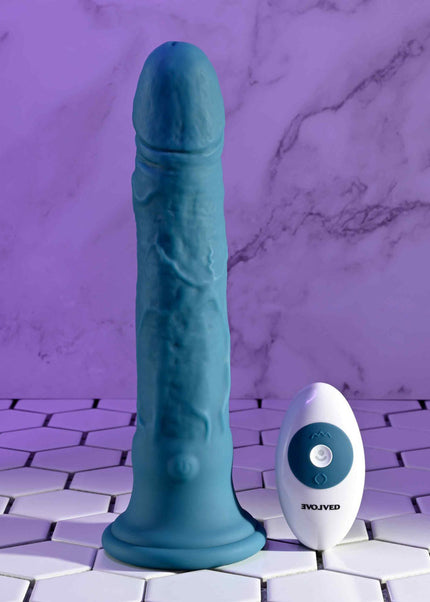 Evolved TSUNAMI - Blue 18.4 cm USB Rechargeable Vibrating Dong with Remote Control