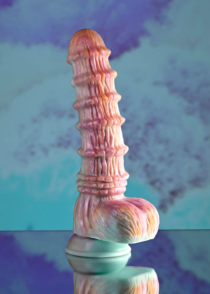 Evolved FANTASY - Multicoloured 27.6 cm USB Rechargeable Vibrating Fantasy Dildo with Remote