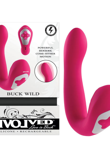 Evolved BUCK WILD - Pink USB Rechargeable Flicking Vibrator