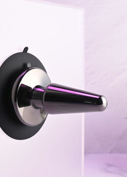 Evolved BEGINNER METAL PLUG - Black Chrome 11.2 cm USB Rechargeable Vibrating Butt Plug