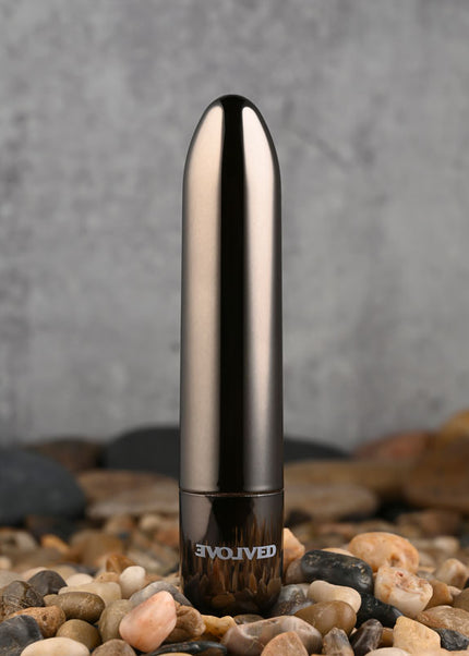 Evolved REAL SIMPLE - Black Chrome 10 cm USB Rechargeable Bullet