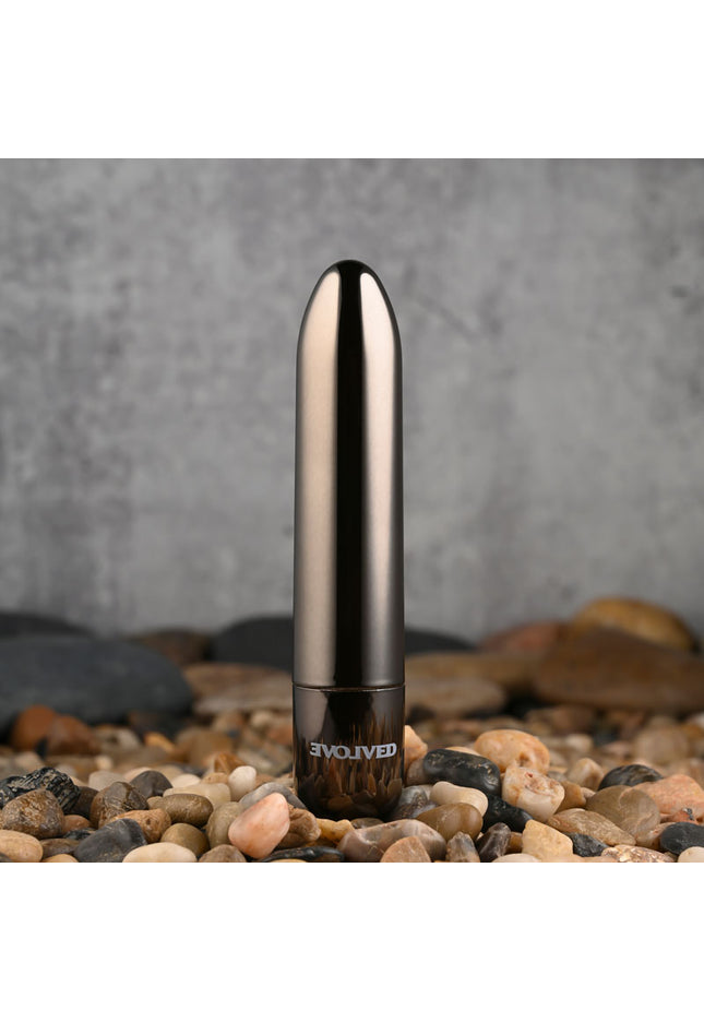 Evolved REAL SIMPLE - Black Chrome 10 cm USB Rechargeable Bullet