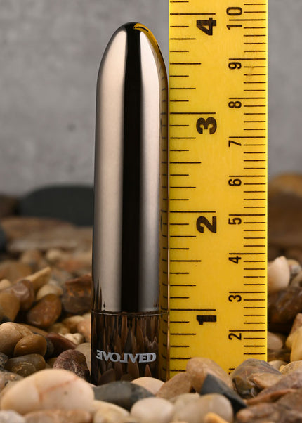 Evolved REAL SIMPLE - Black Chrome 10 cm USB Rechargeable Bullet