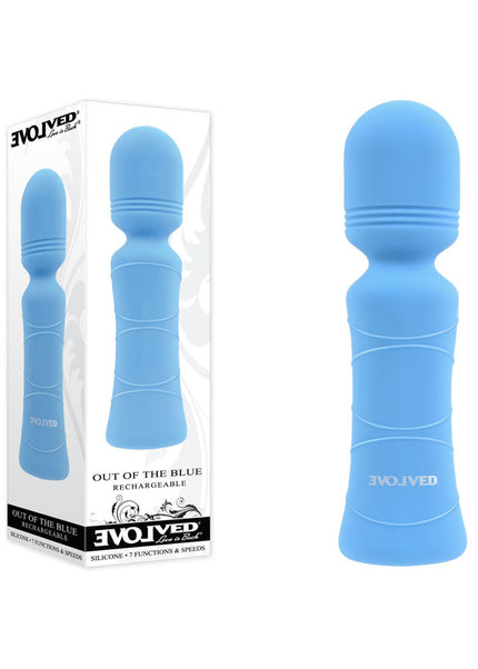 Evolved Out Of The Blue - Blue 10.5 cm USB Rechargeable Mini Massager Wand
