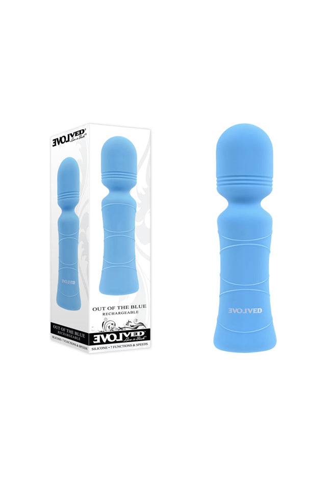 Evolved Out Of The Blue - Blue 10.5 cm USB Rechargeable Mini Massager Wand