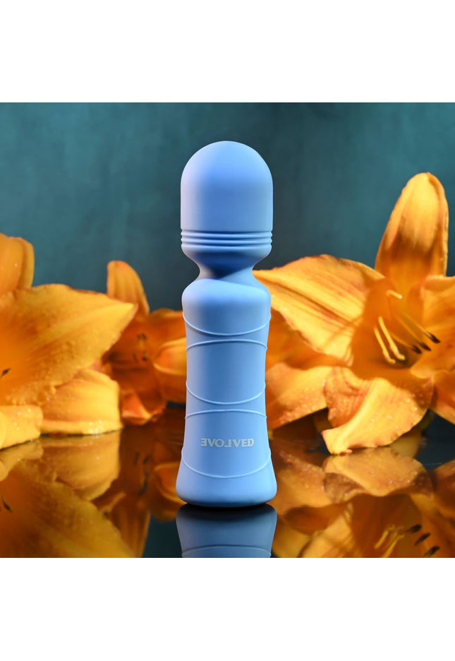 Evolved Out Of The Blue - Blue 10.5 cm USB Rechargeable Mini Massager Wand