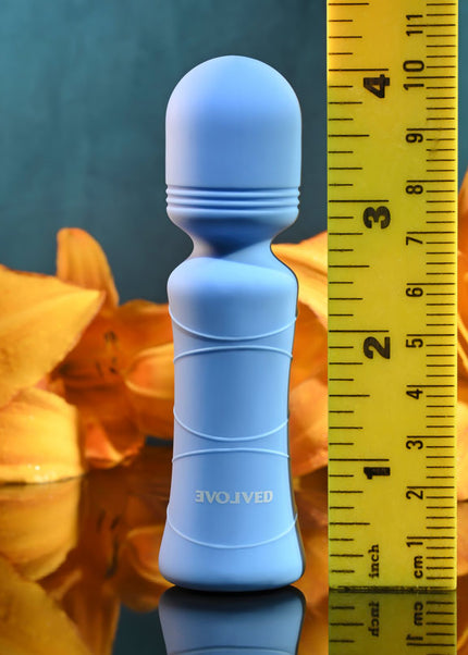 Evolved Out Of The Blue - Blue 10.5 cm USB Rechargeable Mini Massager Wand