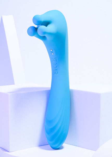 Evolved HEADS OR TAILS - Blue 19.3 cm USB Rechargeable Dual Ended Massager
