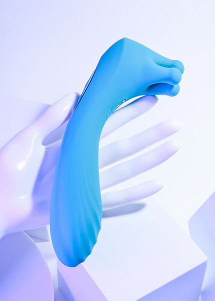 Evolved HEADS OR TAILS - Blue 19.3 cm USB Rechargeable Dual Ended Massager
