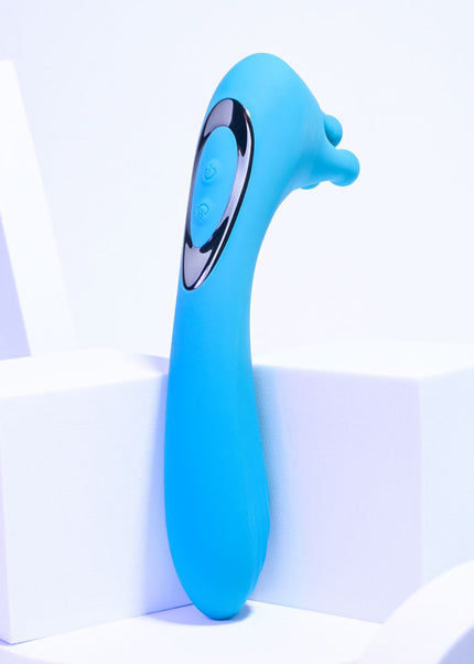 Evolved HEADS OR TAILS - Blue 19.3 cm USB Rechargeable Dual Ended Massager