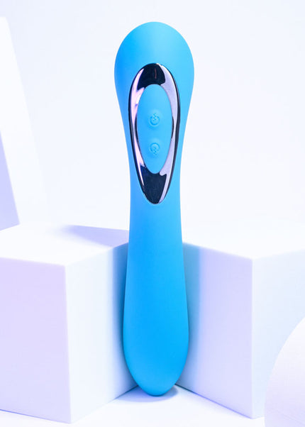 Evolved HEADS OR TAILS - Blue 19.3 cm USB Rechargeable Dual Ended Massager