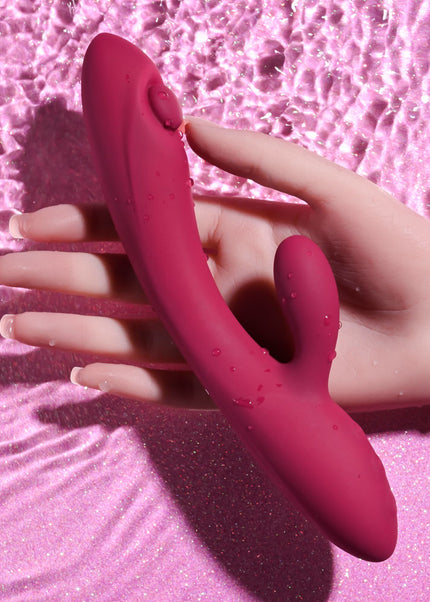 Evolved JAMMIN' G - Burgundy 20.1 cm USB Rechargeable Rabbit Vibrator