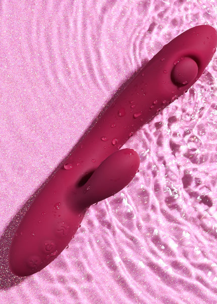 Evolved JAMMIN' G - Burgundy 20.1 cm USB Rechargeable Rabbit Vibrator