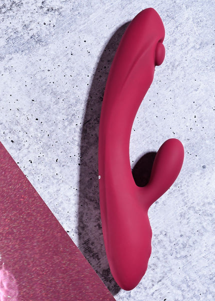 Evolved JAMMIN' G - Burgundy 20.1 cm USB Rechargeable Rabbit Vibrator