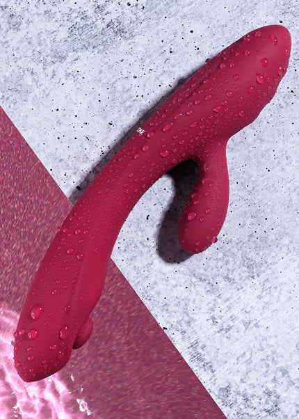 Evolved JAMMIN' G - Burgundy 20.1 cm USB Rechargeable Rabbit Vibrator