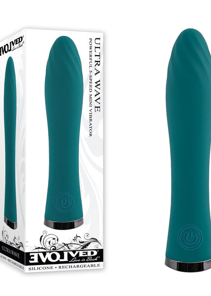 Evolved ULTRA WAVE - Blue 13 cm USB Rechargeable Mini Vibrator