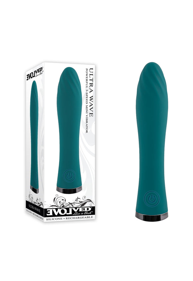 Evolved ULTRA WAVE - Blue 13 cm USB Rechargeable Mini Vibrator