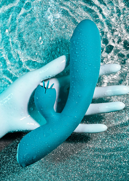 Evolved FIERCE FLICKER - Blue 19.5 cm USB Rechargeable Rabbit Flicker Vibrator