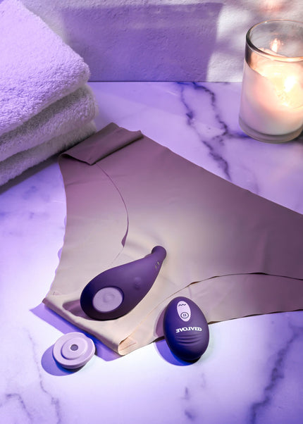 Evolved PANTY PARTY - Purple USB Rechargeable Panty Vibrator with Remote Control