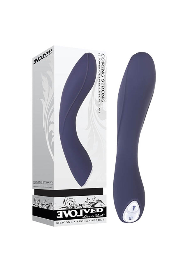 Evolved Coming Strong - Navy Blue 119 cm (7.5'') USB Rechargeable Vibrator