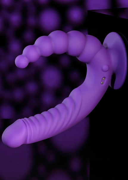 Evolved THE RIDER - Purple USB Rechargeable Double Ended Vibrator with Wireless Remote
