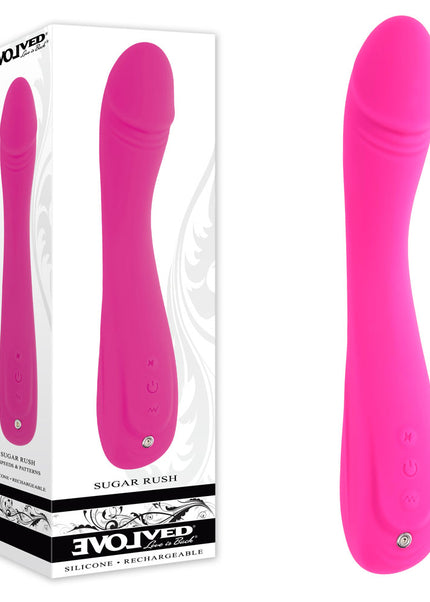 Evolved SUGAR RUSH - Pink 21.6 cm USB Rechargeable Vibrator