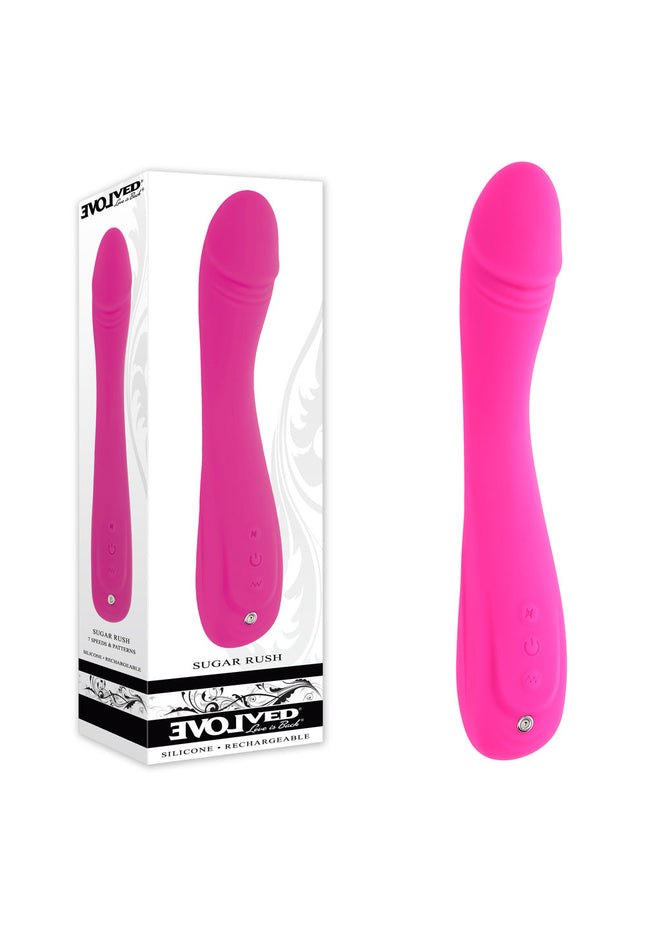 Evolved SUGAR RUSH - Pink 21.6 cm USB Rechargeable Vibrator