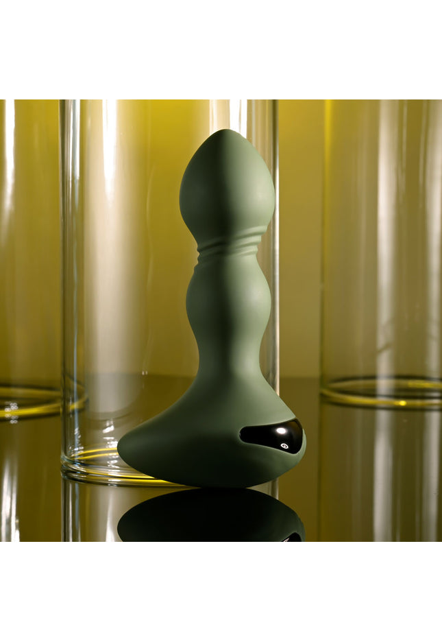 Evolved LIEUTENANT - Green 12.2 cm USB Rechargeable Vibrating Butt Plug