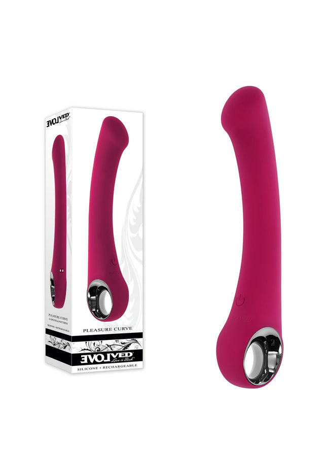Evolved PLEASURE CURVE - Pink 19 cm USB Rechargeable Vibrator