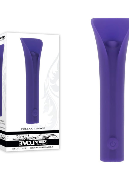 Evolved FULL COVERAGE - Purple 11.9 cm USB Rechargeable Bullet
