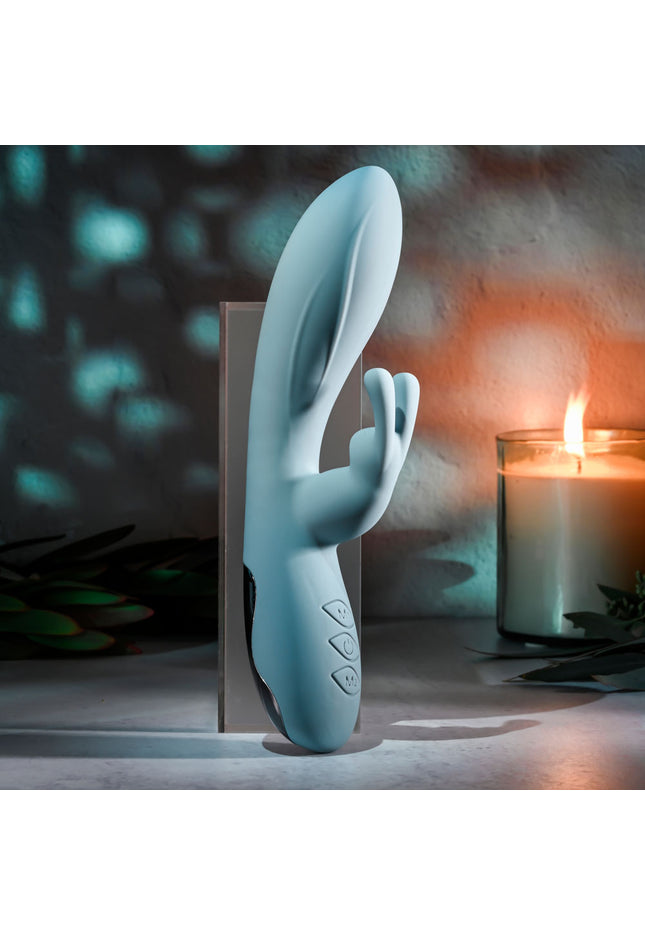 Evolved BOSS BUNNY - Baby Blue 20.1 cm USB Rechargeable Rabbit Vibrator