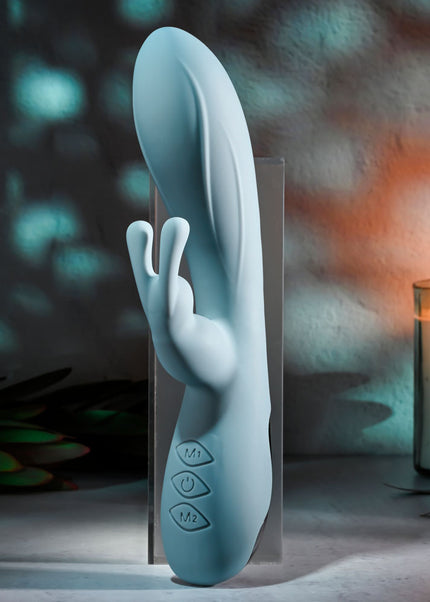 Evolved BOSS BUNNY - Baby Blue 20.1 cm USB Rechargeable Rabbit Vibrator