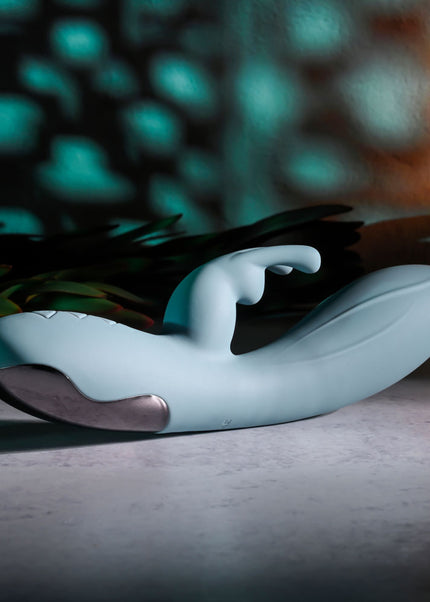 Evolved BOSS BUNNY - Baby Blue 20.1 cm USB Rechargeable Rabbit Vibrator