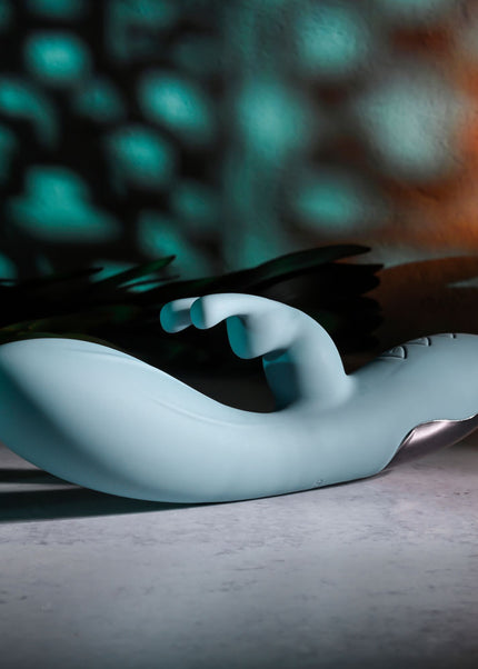 Evolved BOSS BUNNY - Baby Blue 20.1 cm USB Rechargeable Rabbit Vibrator