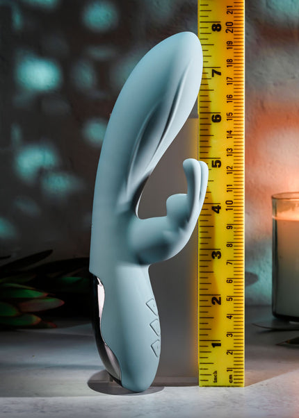 Evolved BOSS BUNNY - Baby Blue 20.1 cm USB Rechargeable Rabbit Vibrator