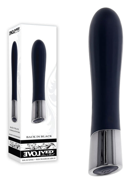 Evolved BACK IN BLACK - Black 11.9 cm USB Rechargeable Bullet